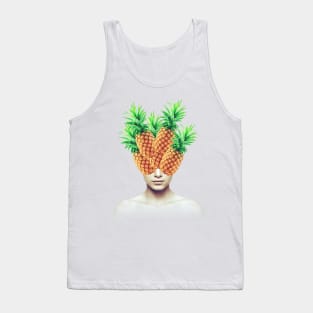 Pineapple head portrait Tank Top